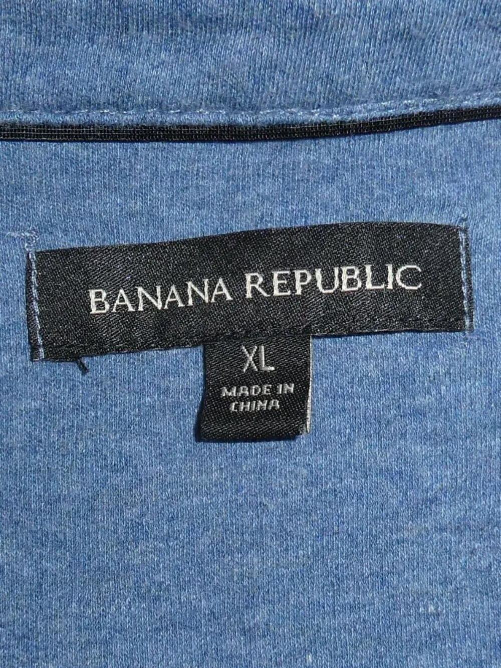 Banana Republic Men's Blue Heather Polo Size XL